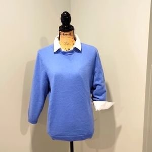 Talbots Plus Pure Cashmere Sweater, Blue, 2X
